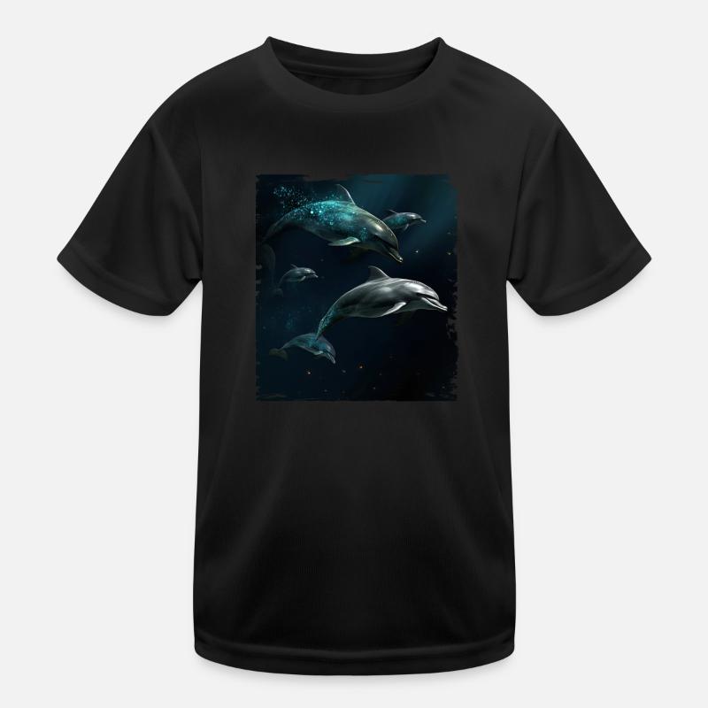 Dolphins playing Kids Functional T-Shirt