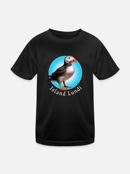Île Lundi - T-shirt sport Enfant - noir - Devant