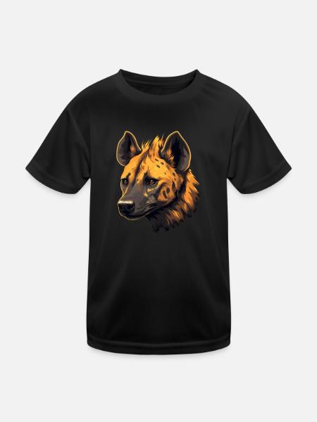 HYENA - Kinder Funktions-T-Shirt - Schwarz - Vorne