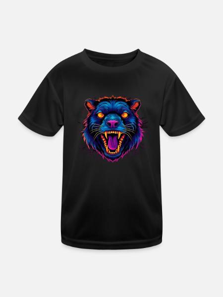Animal hurlant - T-shirt sport Enfant - noir - Devant