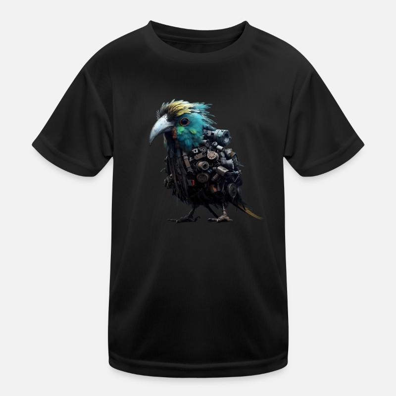 Steampunk Vogel Kinder Funktions-T-Shirt