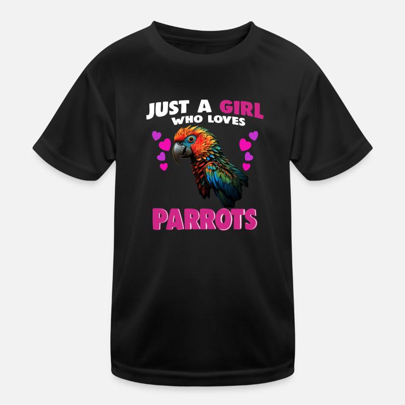 Juste une fille qui aime les perroquets T-shirt sport Enfant