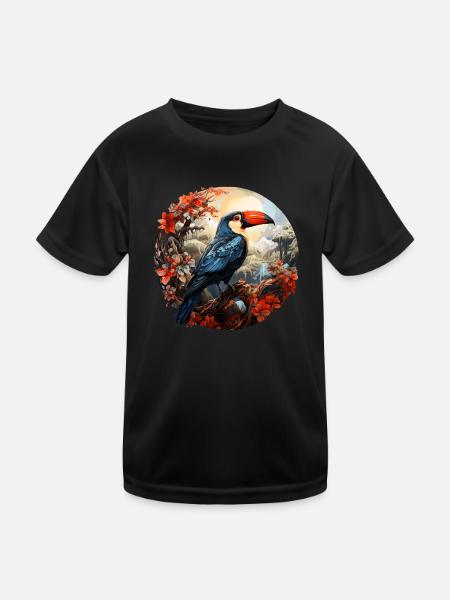 Toucan - Kids Functional T-Shirt - black - Front