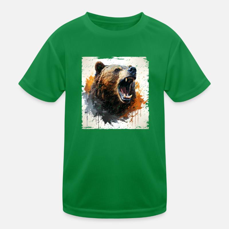 Grizzly retro style Kinder Funktions-T-Shirt
