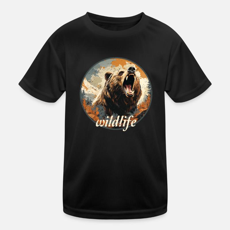 wildlife retro style Kinder Funktions-T-Shirt