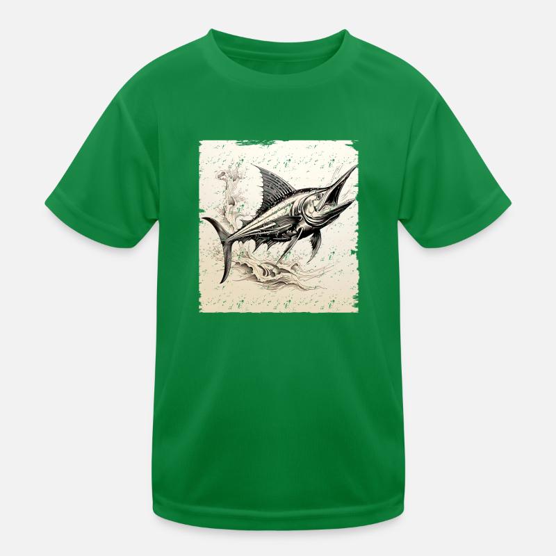 Marlin retro style Kinder Funktions-T-Shirt
