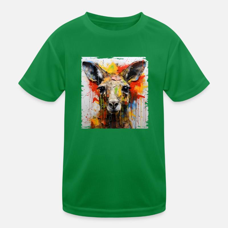 Kangaroo Graffiti Kinder Funktions-T-Shirt