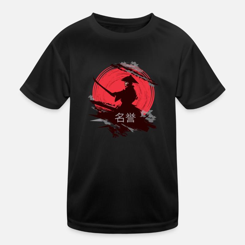 Ehre, japanischer Samurai Kinder Funktions-T-Shirt