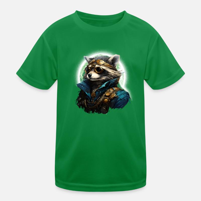 Raton laveur steampunk à la lumière du soleil T-shirt sport Enfant