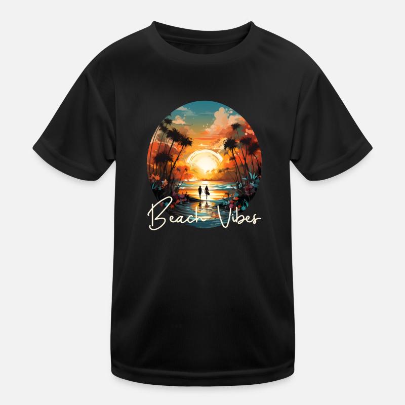 Beach Vibes Kinder Funktions-T-Shirt