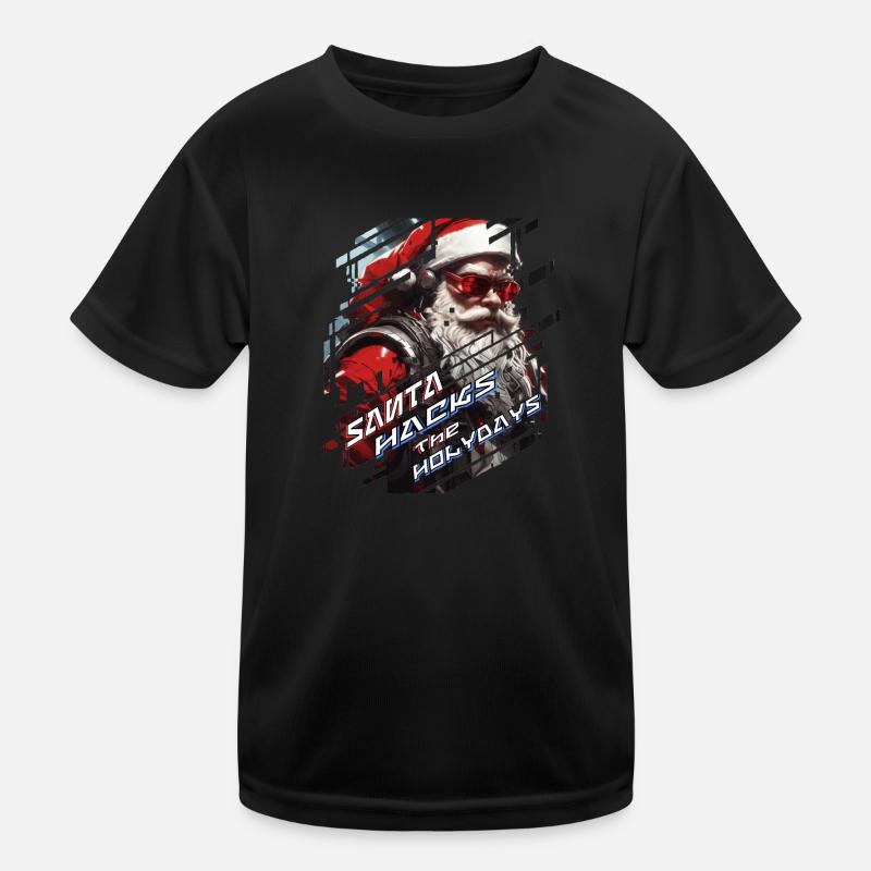 Santa hacks the Holydays Kids Functional T-Shirt