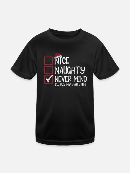 Christmas Xmas Saying Funny Witty Humor - Kids Functional T-Shirt - black - Front