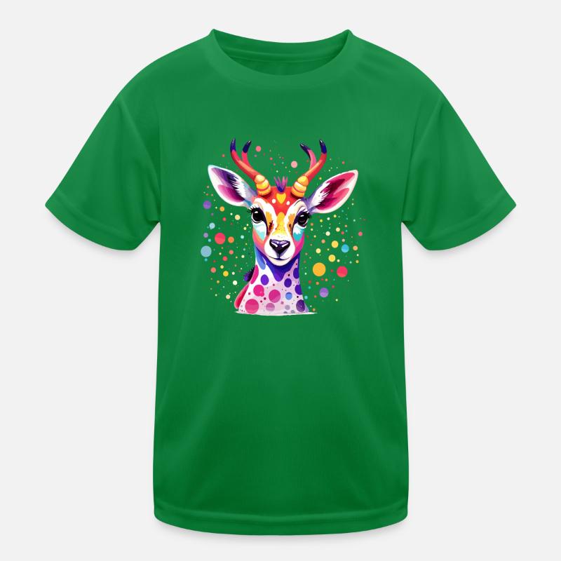 Süsses buntes Reh Kinder Funktions-T-Shirt