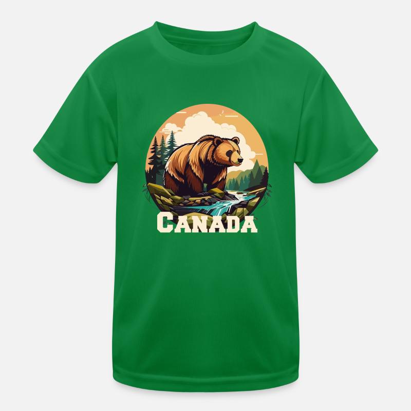 Canada Grizzly Bear Kinder Funktions-T-Shirt