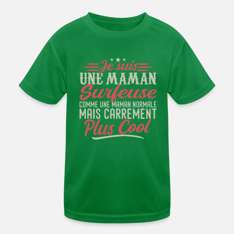 Ich bin eine Surfer-Mama, ausgesprochen cool Kinder Funktions-T-Shirt