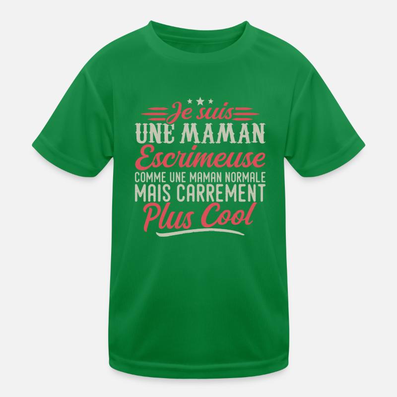 Ich bin eine Fechter-Mama, ausgesprochen cool Kinder Funktions-T-Shirt