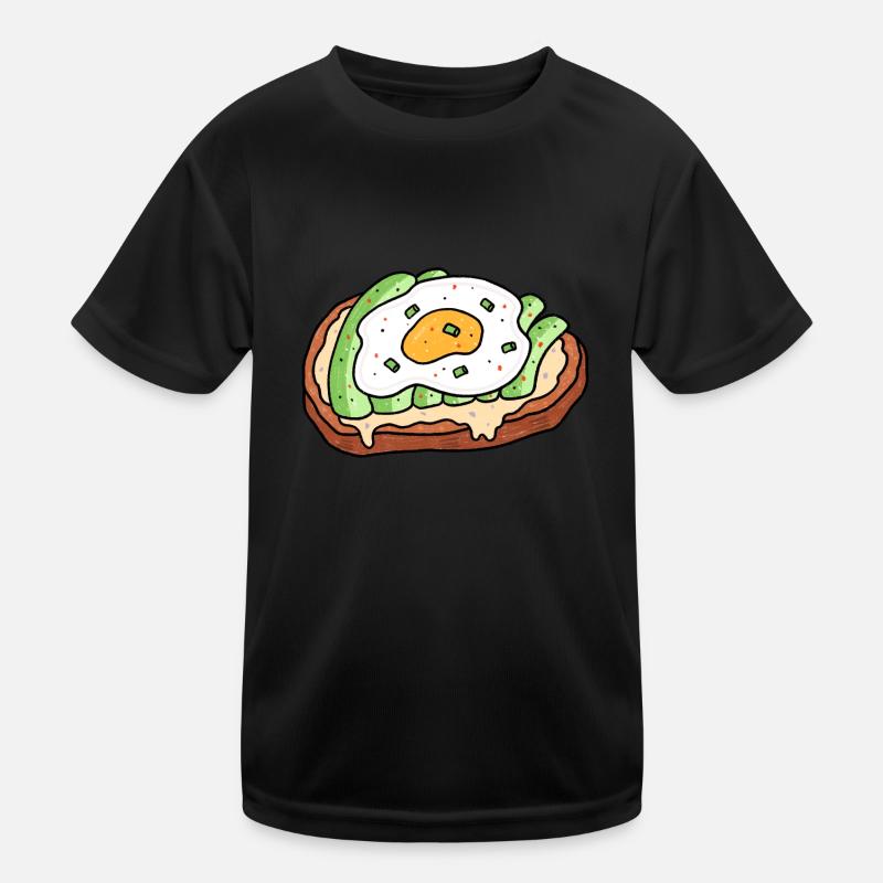 Avocado Fried Egg Bread Snack Kids Functional T-Shirt