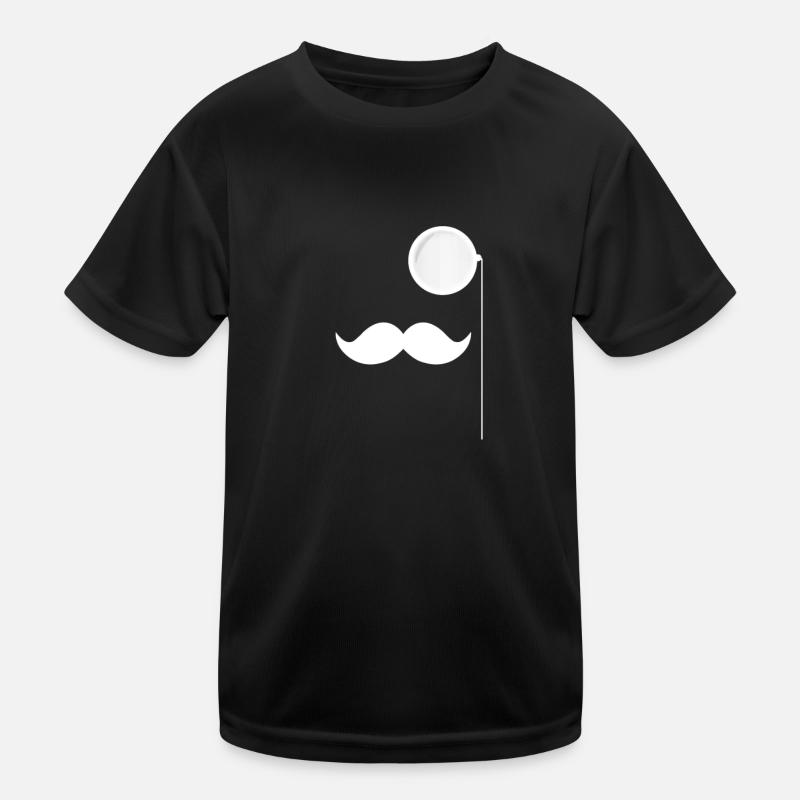 Monokel und Schnurrbart Feel Like A Sir Kinder Funktions-T-Shirt