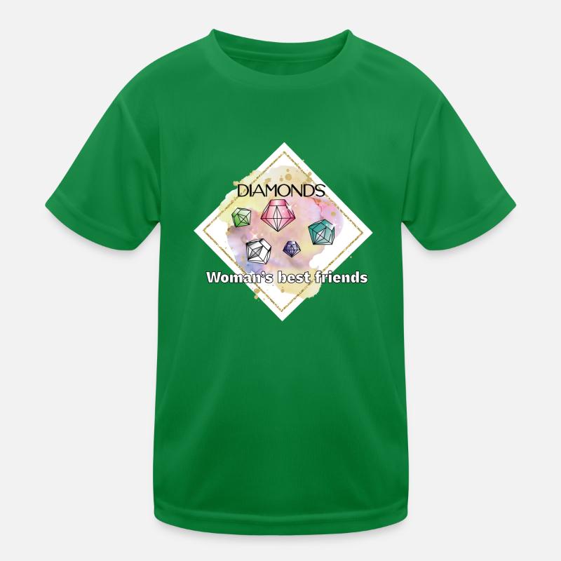 Farbiger Diamant Kinder Funktions-T-Shirt