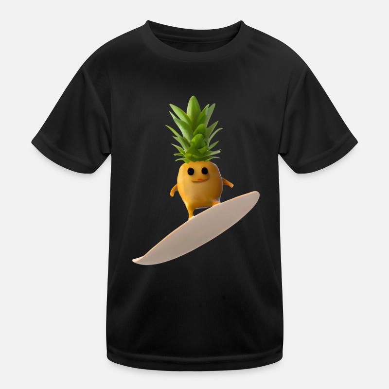 Surfende Ananas Kinder Funktions-T-Shirt
