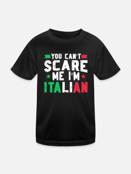 Italian Italy Funny Saying Gift Idea - Kids Functional T-Shirt - black - Front