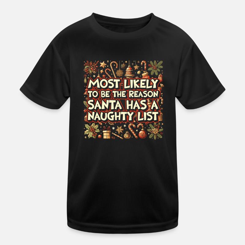 Noël drôle disant Noël coquin T-shirt sport Enfant