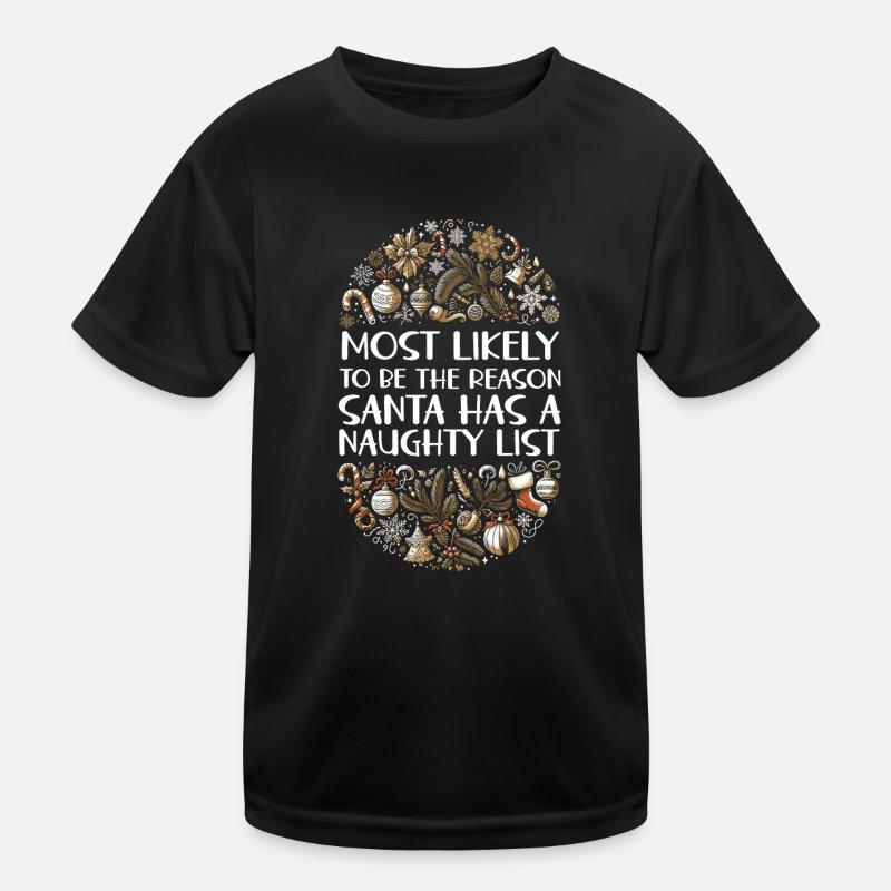 Noël drôle disant Noël coquin T-shirt sport Enfant