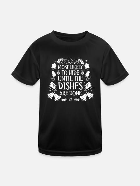 Christmas Xmas Funny Saying Humor Funny - Kids Functional T-Shirt - black - Front
