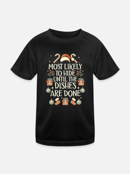 Christmas Xmas Funny Saying Humor Funny - Kids Functional T-Shirt - black - Front