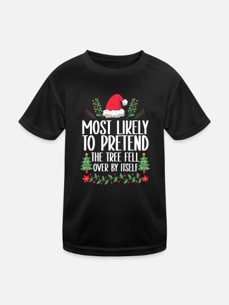 Noël Noël drôle dire humour drôle - T-shirt sport Enfant - noir - Devant