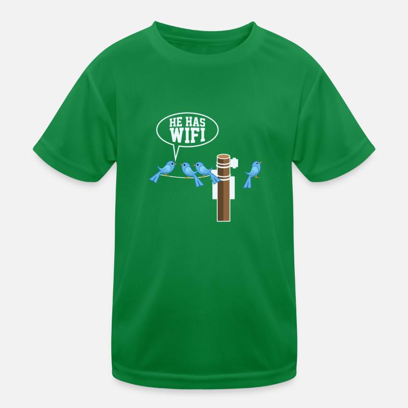 GEEK / NERD: He has W-Lan Kids Functional T-Shirt