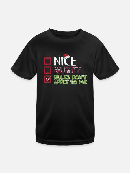 Christmas Xmas Saying Humor Funny Witty - Kids Functional T-Shirt - black - Front