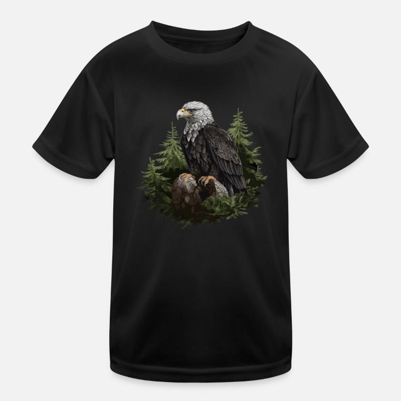 Forêt animale d’aigle à tête blanche T-shirt sport Enfant