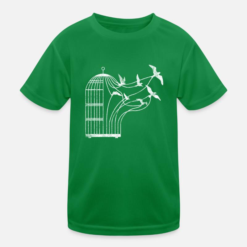 Vögel Käfig Geschenk Vogel Vogel shirt Kinder Funktions-T-Shirt