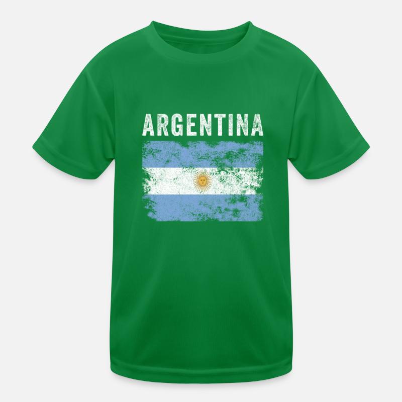 Argentinien Flagge Distressed Argentinische Flagge Kinder Funktions-T-Shirt