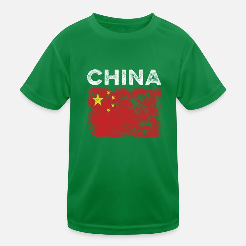 Drapeau chinois en détresse - Drapeau chinois T-shirt sport Enfant