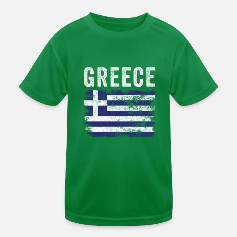 Grèce Drapeau en détresse - Drapeau grec T-shirt sport Enfant