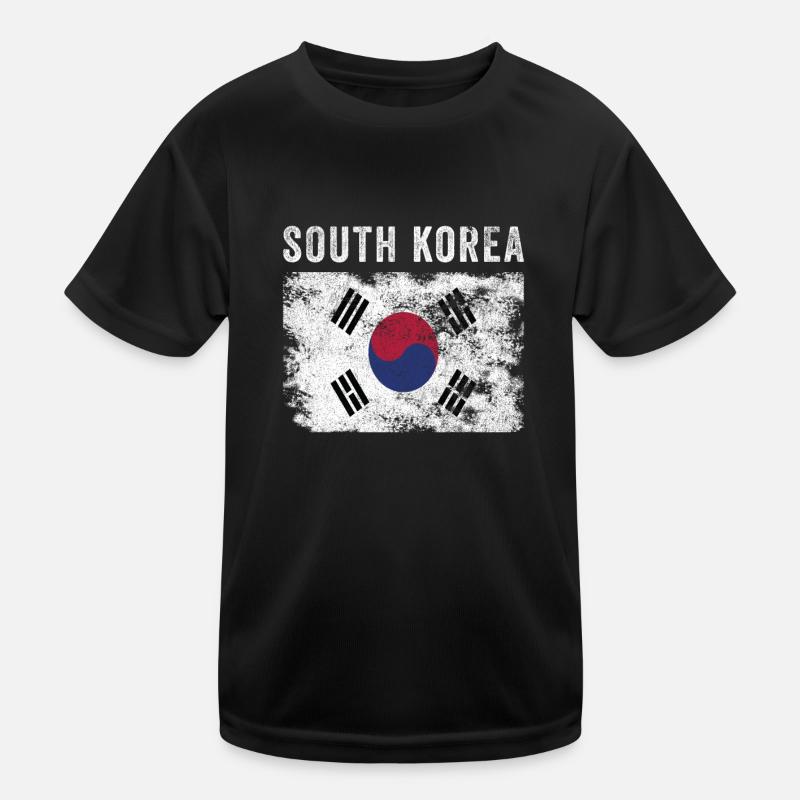 Südkorea Flagge Distressed Kinder Funktions-T-Shirt