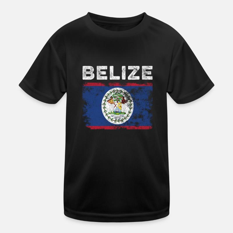 Drapeau du Belize en détresse - Drapeau du Belize T-shirt sport Enfant