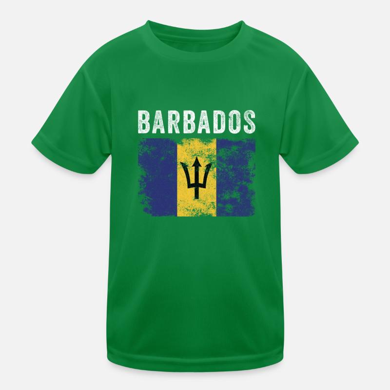 Barbados Flagge Distressed Barbadian Flagge Kinder Funktions-T-Shirt