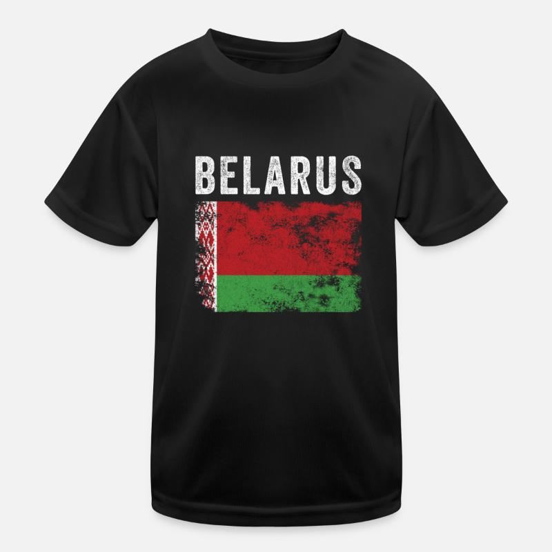 Drapeau biélorusse Drapeau biélorusse en détresse T-shirt sport Enfant
