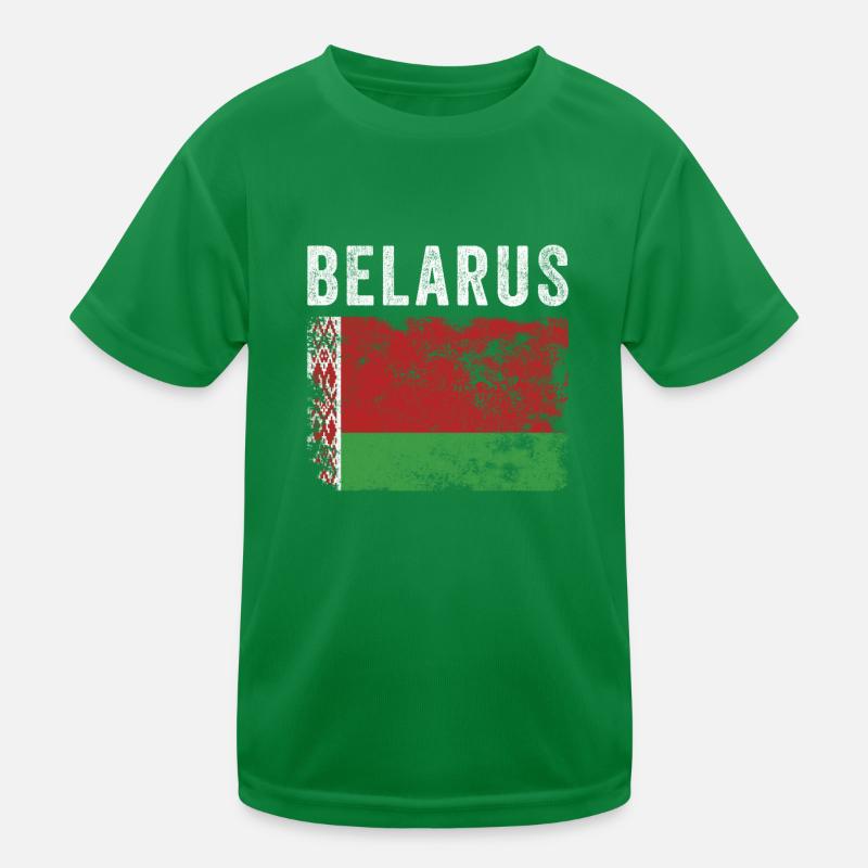 Belarus Flag Distressed Belarusian Flag Kids Functional T-Shirt