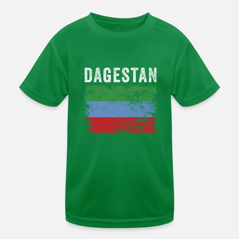 Drapeau du Daghestan en détresse - Drapeau du Daghestan T-shirt sport Enfant