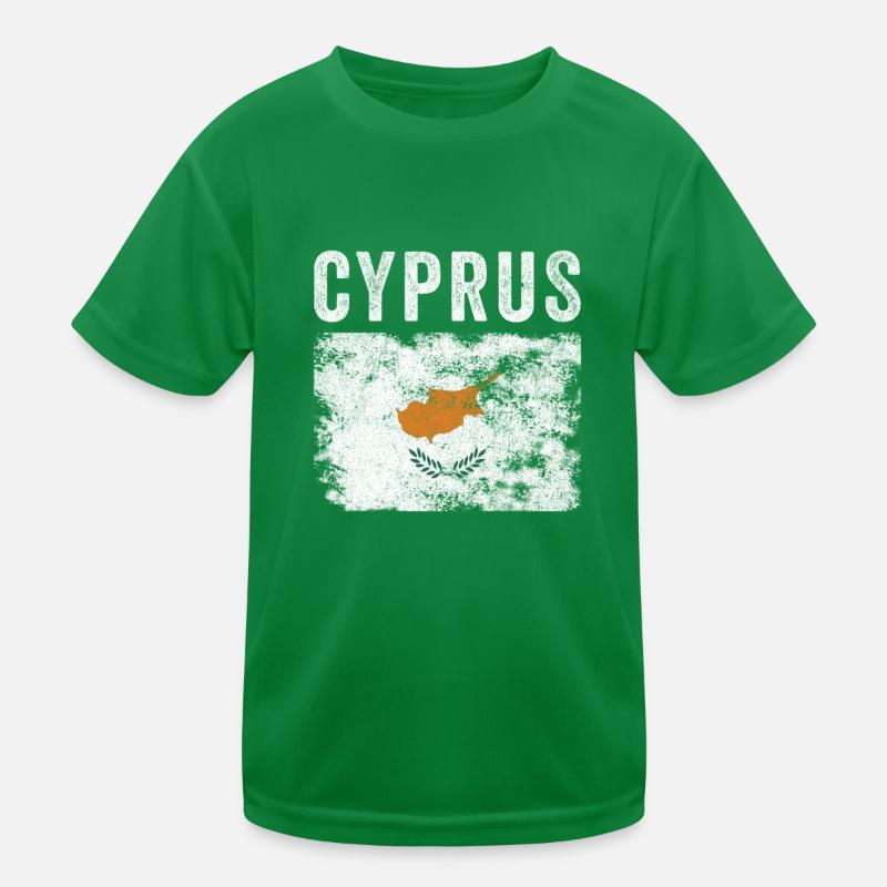 Drapeau chypriote en détresse - Drapeau chypriote T-shirt sport Enfant