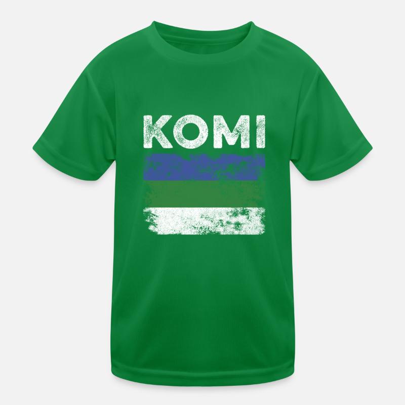 Komi Flag Distressed - Komi Flag Kinder Funktions-T-Shirt