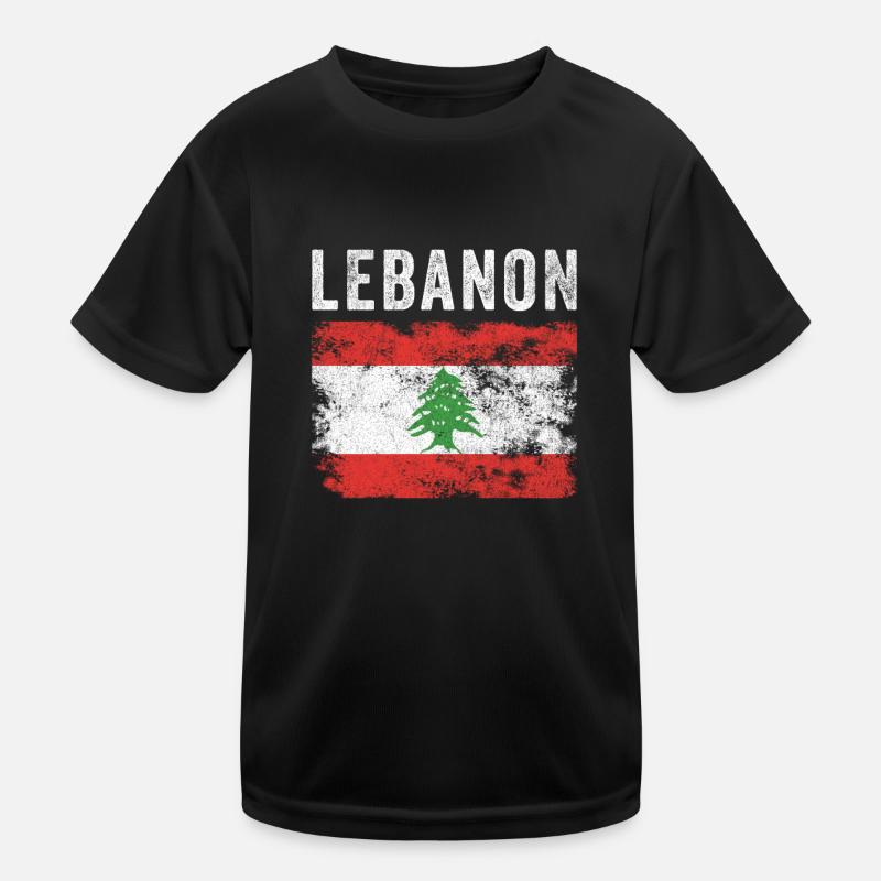 Drapeau libanais en détresse - Drapeau libanais T-shirt sport Enfant
