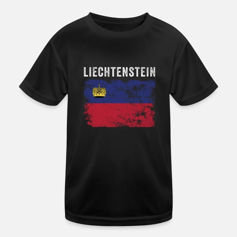 Drapeau du Liechtenstein en détresse T-shirt sport Enfant