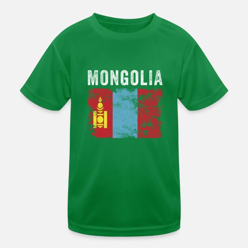 Drapeau de la Mongolie Drapeau mongol en détresse T-shirt sport Enfant