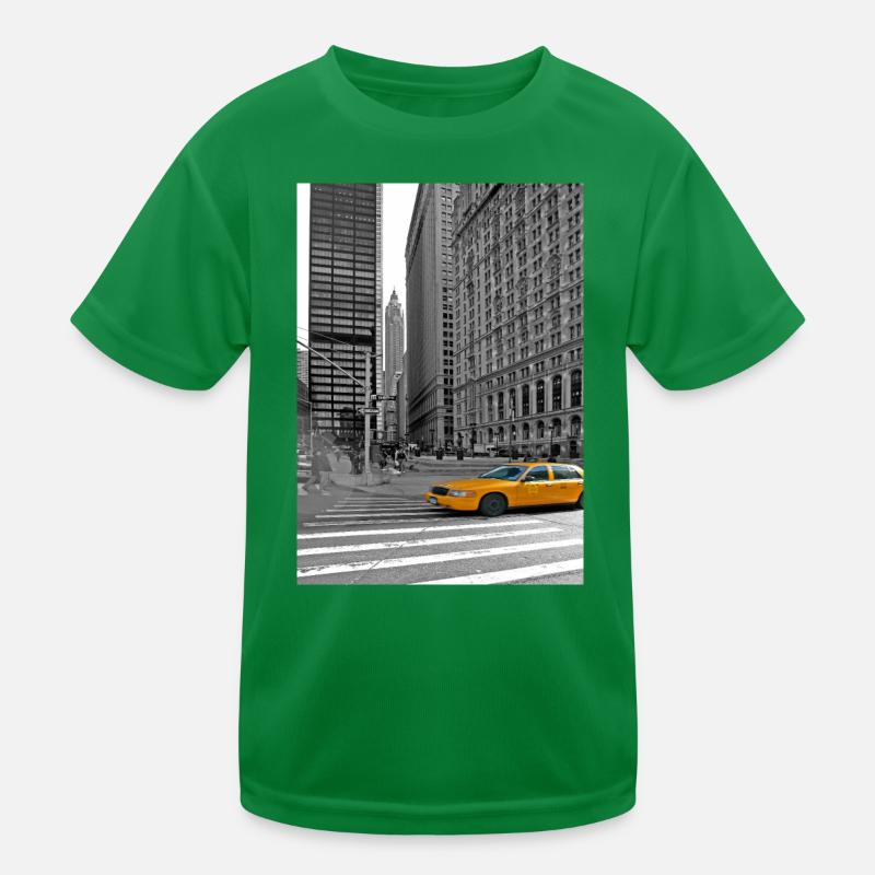 NYC Yellow Cabs Trinity Place Kids Functional T-Shirt
