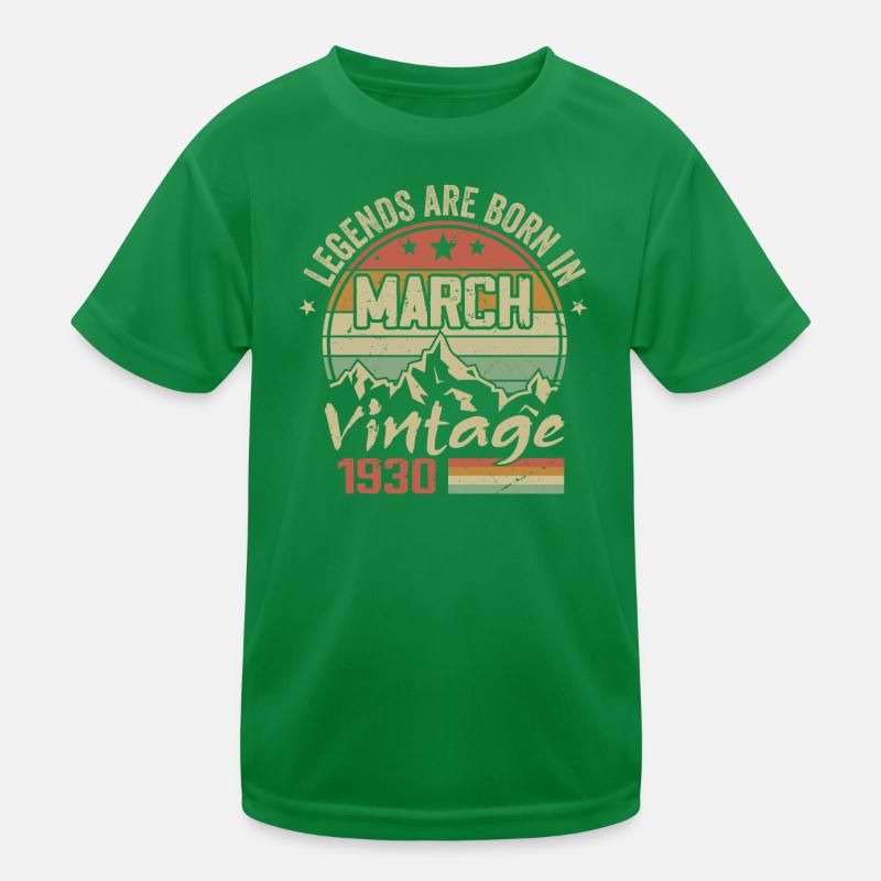 Legenden wurden im März 1930 geboren Vintage-Geschenk Kinder Funktions-T-Shirt